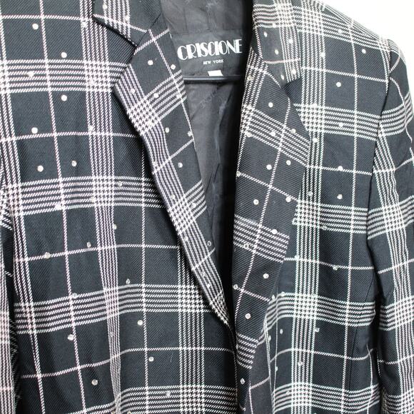Vintage 80s Criscione X Cache Jacket Blazer with Rhinestones Size Petite S - Picture 3 of 5